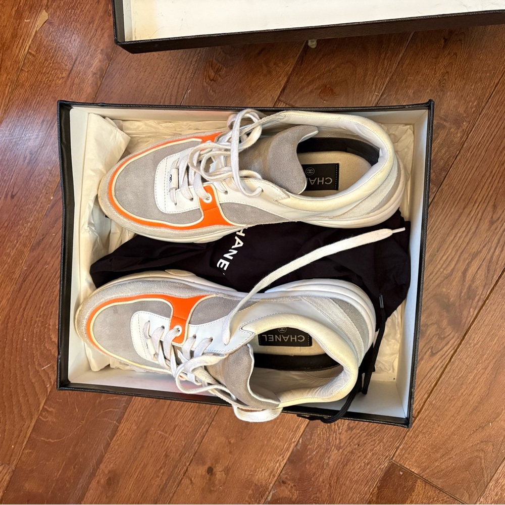 Chanel Leather & Suede Sneakers - Picture 2 of 16